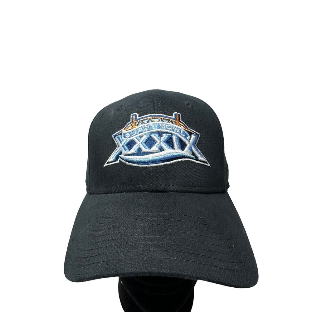 Super Bowl XXXIX 39 Hat NEW NWT Black Reebok Fitted Eagles Patriots NFL Cap 2005
